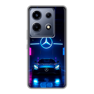 Силиконовый чехол на Infinix Note 30 VIP с принтом Mercedes Мерседес Силиконовый чехол на Infinix Note 30 VIP с принтом Mercedes Мерседес