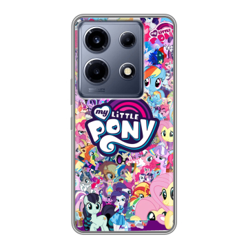Силиконовый чехол на Infinix Note 30 VIP с принтом My little pony Дружба чудо Силиконовый чехол на Infinix Note 30 VIP с принтом My little pony Дружба чудо