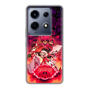 Силиконовый чехол на Infinix Note 30 VIP с принтом Hazbin Hotel Отель Хазбин Силиконовый чехол на Infinix Note 30 VIP с принтом Hazbin Hotel Отель Хазбин
