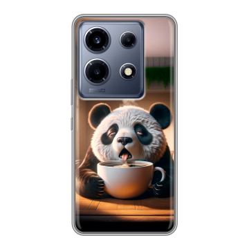 Силиконовый чехол на Infinix Note 30 VIP с принтом смешная панда Силиконовый чехол на Infinix Note 30 VIP с принтом смешная панда