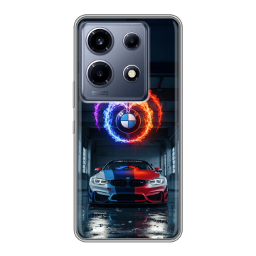 Силиконовый чехол на Infinix Note 30 VIP с принтом BMW БМВ Силиконовый чехол на Infinix Note 30 VIP с принтом BMW БМВ