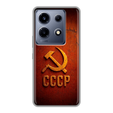 Силиконовый чехол на Infinix Note 30 VIP с принтом Флаг Герб СССР Силиконовый чехол на Infinix Note 30 VIP с принтом Флаг Герб СССР