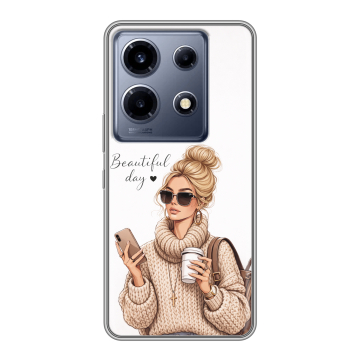 Силиконовый чехол на Infinix Note 30 VIP с принтом женский Силиконовый чехол на Infinix Note 30 VIP с принтом женский