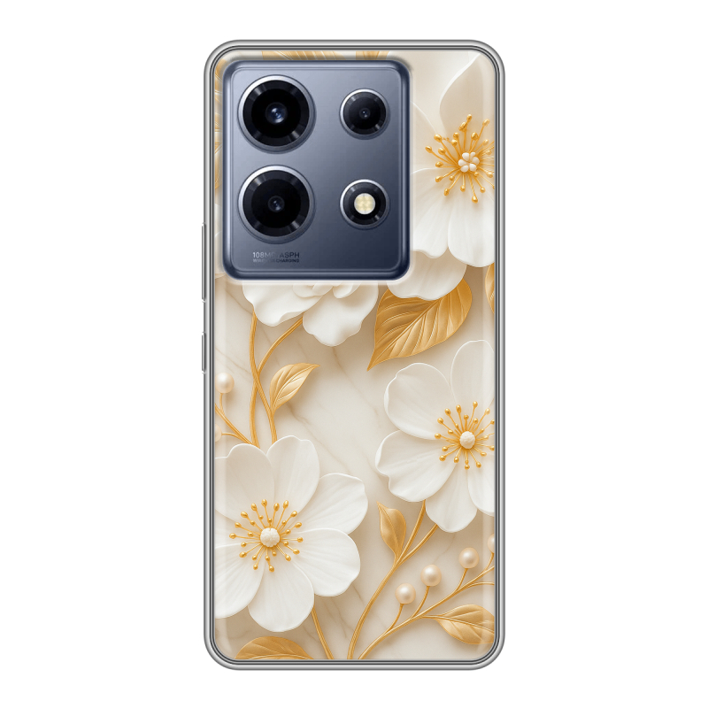 Силиконовый чехол на Infinix Note 30 VIP с принтом Цветы Силиконовый чехол на Infinix Note 30 VIP с принтом Цветы