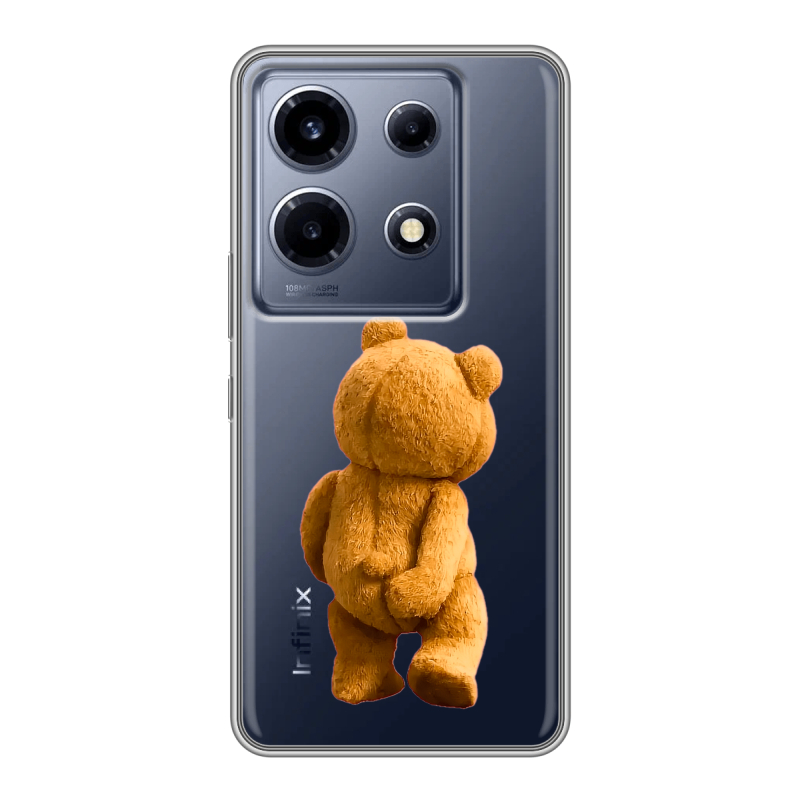 Силиконовый чехол на Infinix Note 30 VIP с принтом Медведь Силиконовый чехол на Infinix Note 30 VIP с принтом Медведь
