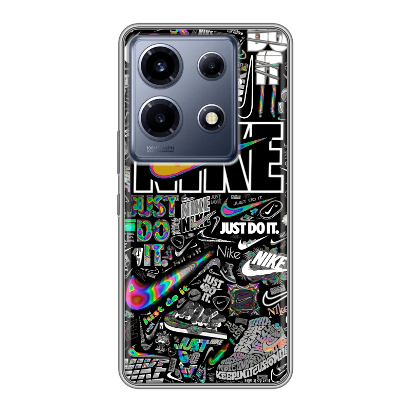 Силиконовый чехол на Infinix Note 30 VIP с принтом Найк Силиконовый чехол на Infinix Note 30 VIP с принтом Найк