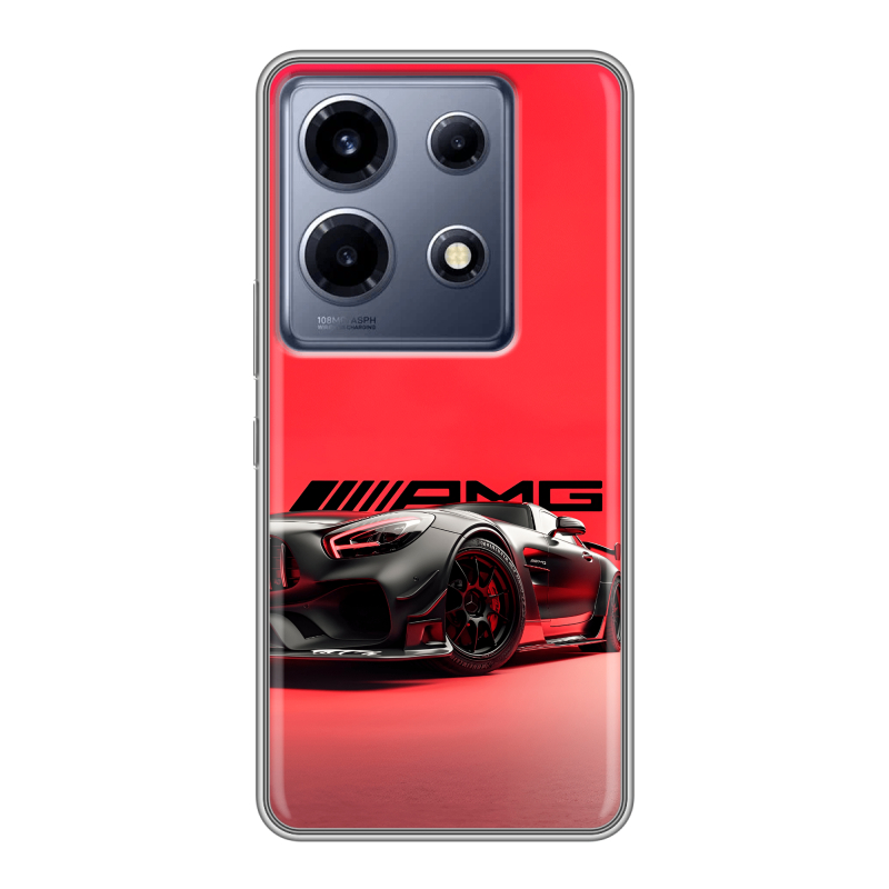 Силиконовый чехол на Infinix Note 30 VIP с принтом Мерседес Mercedes AMG Силиконовый чехол на Infinix Note 30 VIP с принтом Мерседес Mercedes AMG