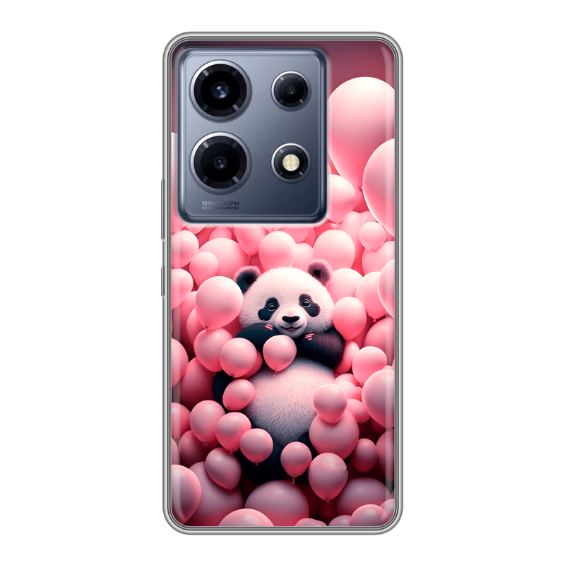 Силиконовый чехол на Infinix Note 30 VIP с принтом Панда Силиконовый чехол на Infinix Note 30 VIP с принтом Панда
