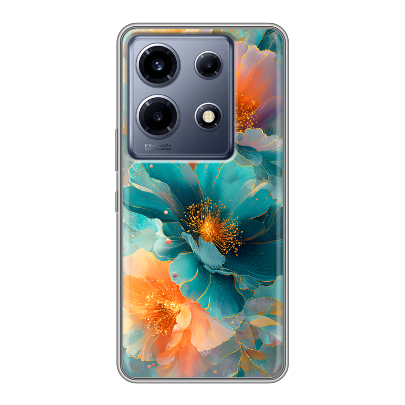 Силиконовый чехол на Infinix Note 30 VIP с принтом Цветы Силиконовый чехол на Infinix Note 30 VIP с принтом Цветы