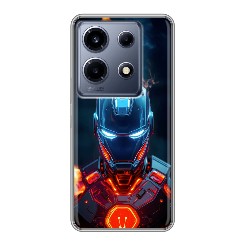 Силиконовый чехол на Infinix Note 30 VIP с принтом IronMan Железный человек Силиконовый чехол на Infinix Note 30 VIP с принтом IronMan Железный человек