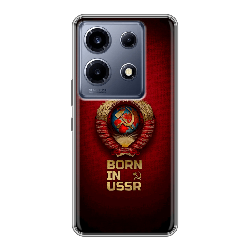 Силиконовый чехол на Infinix Note 30 VIP с принтом Флаг Герб СССР Силиконовый чехол на Infinix Note 30 VIP с принтом Флаг Герб СССР