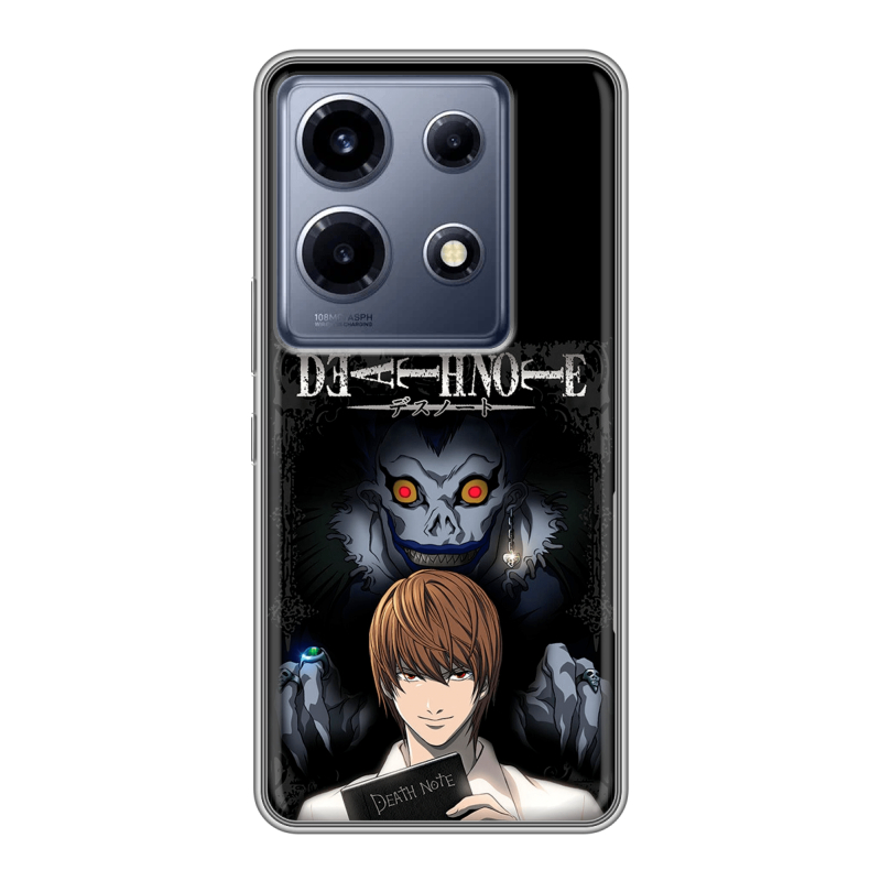 Силиконовый чехол на Infinix Note 30 VIP с принтом Death note Тетрадь смерти Силиконовый чехол на Infinix Note 30 VIP с принтом Death note Тетрадь смерти