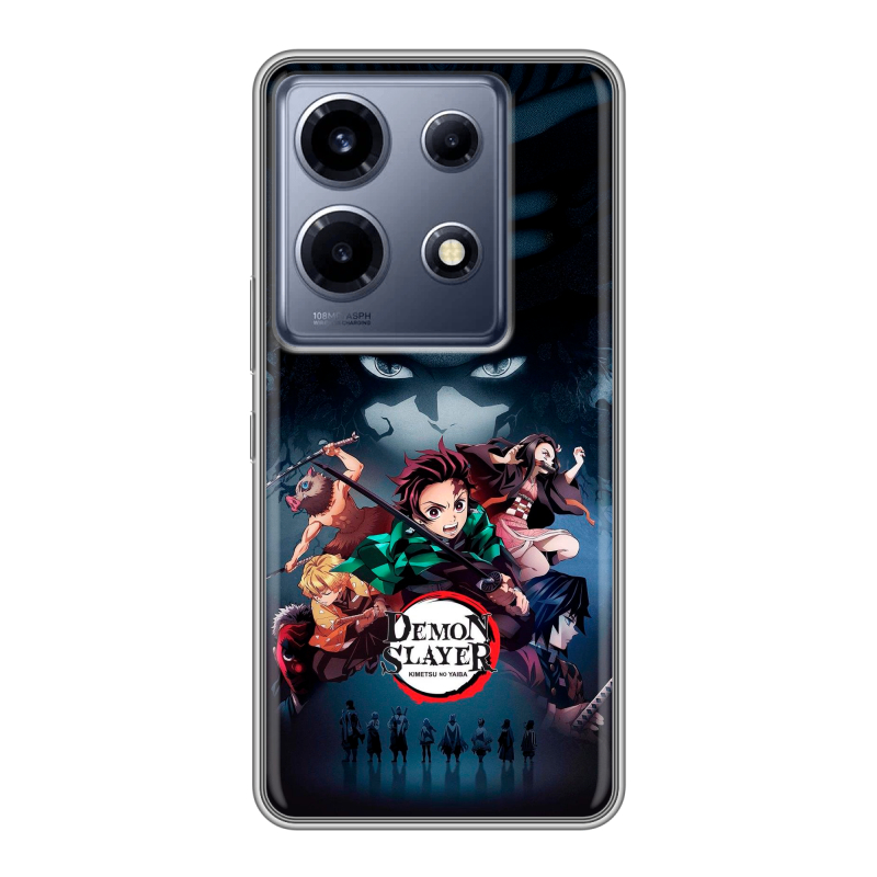 Силиконовый чехол на Infinix Note 30 VIP с принтом Demon Slayer Клинок рассекающий демонов Силиконовый чехол на Infinix Note 30 VIP с принтом Demon Slayer Клинок рассекающий демонов