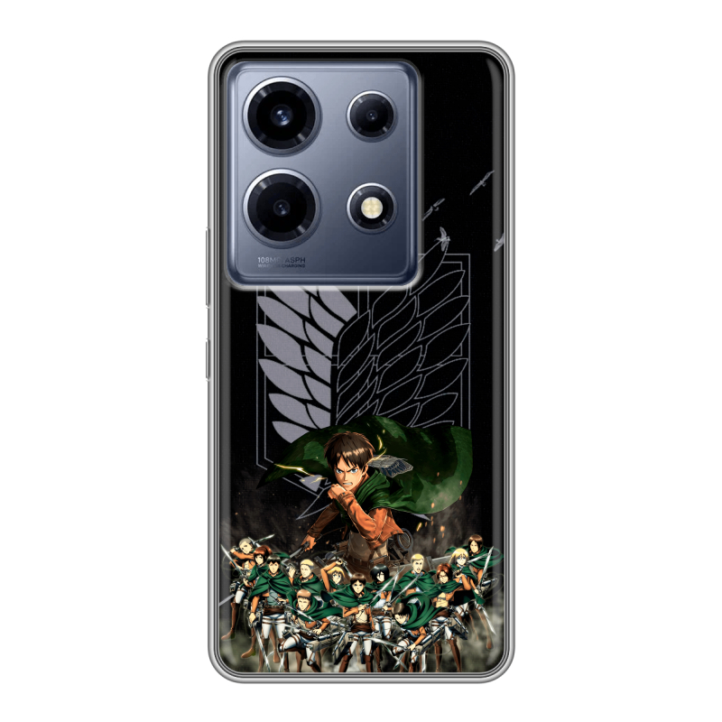 Силиконовый чехол на Infinix Note 30 VIP с принтом Атака титанов Силиконовый чехол на Infinix Note 30 VIP с принтом Атака титанов