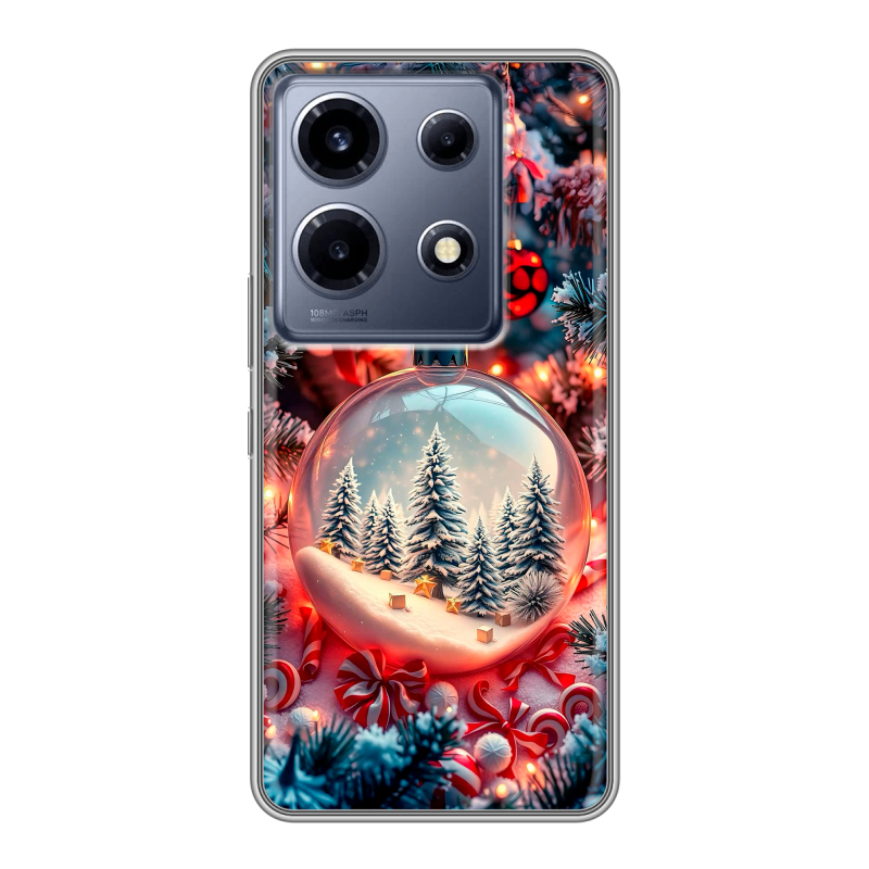 Силиконовый чехол на Infinix Note 30 VIP с принтом Новый год Силиконовый чехол на Infinix Note 30 VIP с принтом Новый год