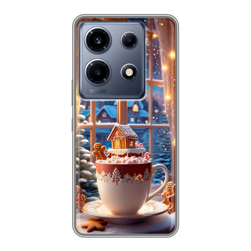 Силиконовый чехол на Infinix Note 30 VIP с принтом Новый год Силиконовый чехол на Infinix Note 30 VIP с принтом Новый год