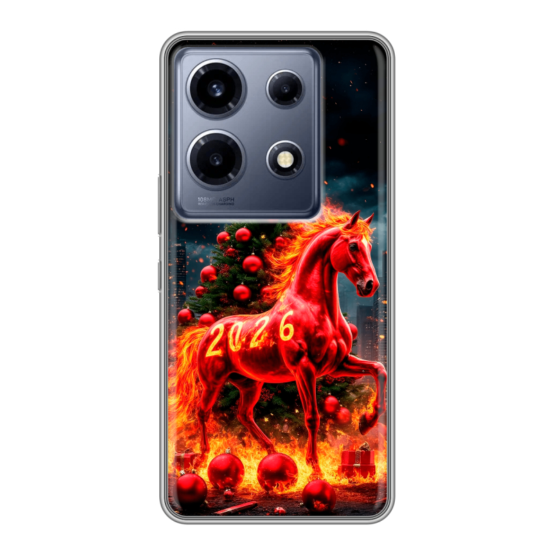 Силиконовый чехол на Infinix Note 30 VIP с принтом Новый год Силиконовый чехол на Infinix Note 30 VIP с принтом Новый год