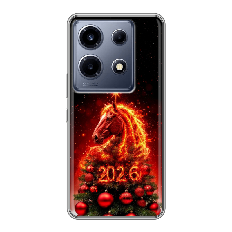 Силиконовый чехол на Infinix Note 30 VIP с принтом Новый год Силиконовый чехол на Infinix Note 30 VIP с принтом Новый год