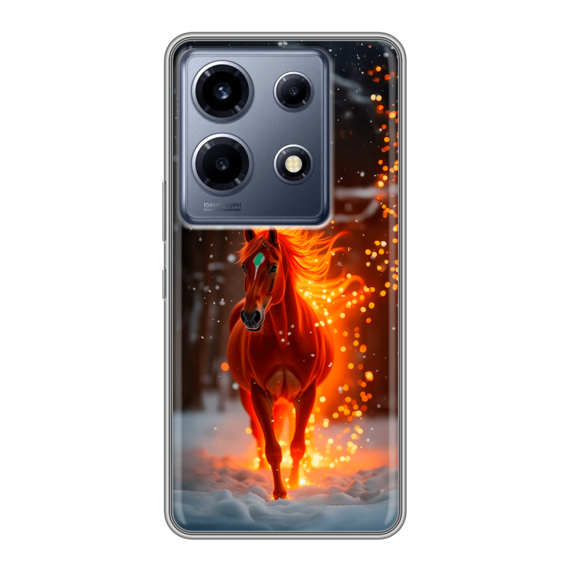 Силиконовый чехол на Infinix Note 30 VIP с принтом Новый год Силиконовый чехол на Infinix Note 30 VIP с принтом Новый год