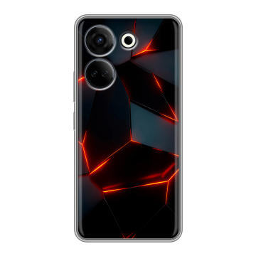Силиконовый чехол на Tecno Camon 20 с принтом Яркие абстракции