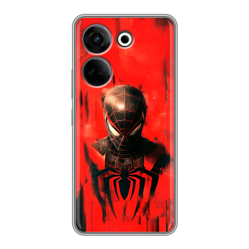 Силиконовый чехол на Tecno Camon 20 с принтом человек паук spiderman Силиконовый чехол на Tecno Camon 20 с принтом человек паук spiderman