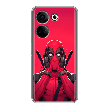 Силиконовый чехол на Tecno Camon 20 с принтом Дедпул Deadpool Силиконовый чехол на Tecno Camon 20 с принтом Дедпул Deadpool