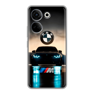 Силиконовый чехол на Tecno Camon 20 с принтом БМВ BMW Силиконовый чехол на Tecno Camon 20 с принтом БМВ BMW