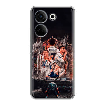 Силиконовый чехол на Tecno Camon 20 с принтом Реал Роналдо Real Ronaldo Силиконовый чехол на Tecno Camon 20 с принтом Реал Роналдо Real Ronaldo