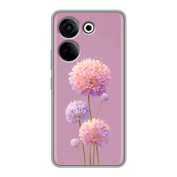 Силиконовый чехол на Tecno Camon 20 с принтом Цветы