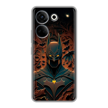 Силиконовый чехол на Tecno Camon 20 с принтом Batman Бэтмен