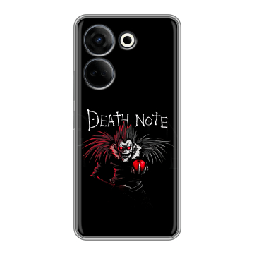 Силиконовый чехол на Tecno Camon 20 с принтом Death note Тетрадь смерти