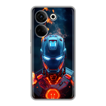 Силиконовый чехол на Tecno Camon 20 с принтом IronMan Железный человек Силиконовый чехол на Tecno Camon 20 с принтом IronMan Железный человек