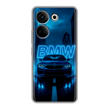 Силиконовый чехол на Tecno Camon 20 с принтом BMW БМВ Силиконовый чехол на Tecno Camon 20 с принтом BMW БМВ
