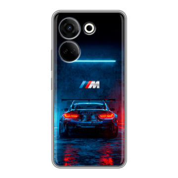 Силиконовый чехол на Tecno Camon 20 с принтом BMW БМВ Силиконовый чехол на Tecno Camon 20 с принтом BMW БМВ
