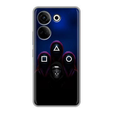 Силиконовый чехол на Tecno Camon 20 с принтом Игра Кальмара