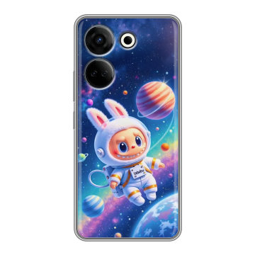 Силиконовый чехол на Tecno Camon 20 с принтом Labubu Лабубу