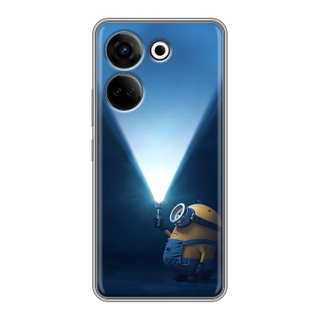 Силиконовый чехол на Tecno Camon 20 с принтом Миньоны Силиконовый чехол на Tecno Camon 20 с принтом Миньоны