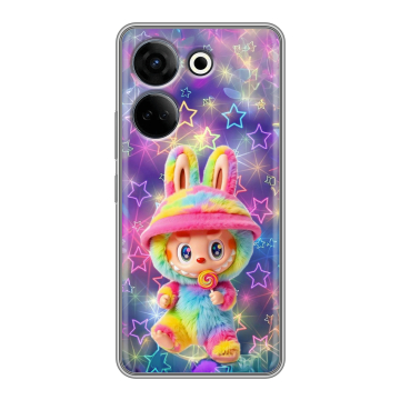 Силиконовый чехол на Tecno Camon 20 с принтом Labubu Лабубу Силиконовый чехол на Tecno Camon 20 с принтом Labubu Лабубу