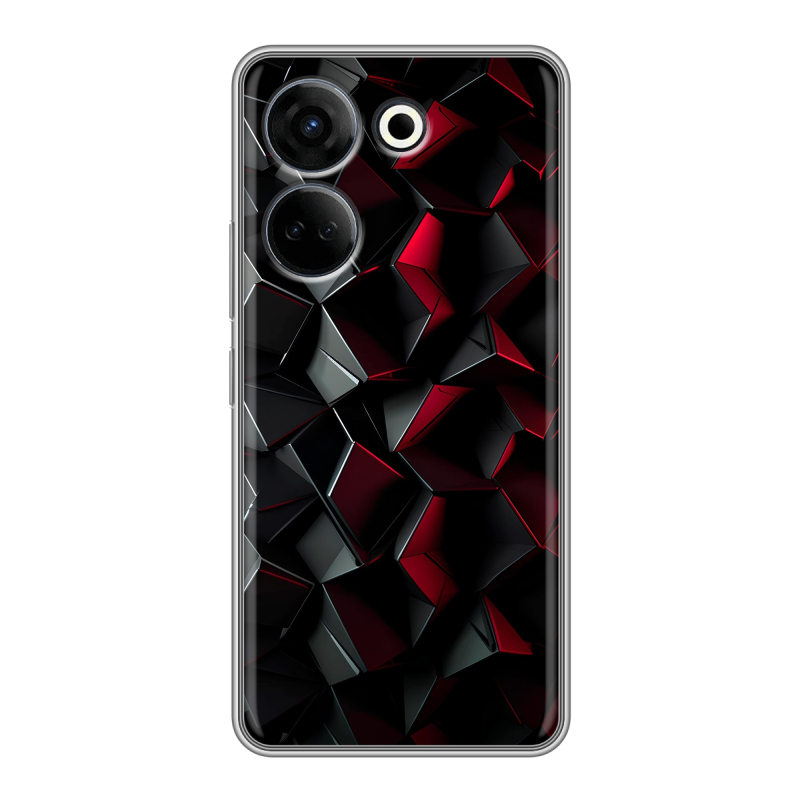 Силиконовый противоударный чехол на Tecno Camon 20 с принтом Абстракция Силиконовый противоударный чехол на Tecno Camon 20 с принтом Абстракция