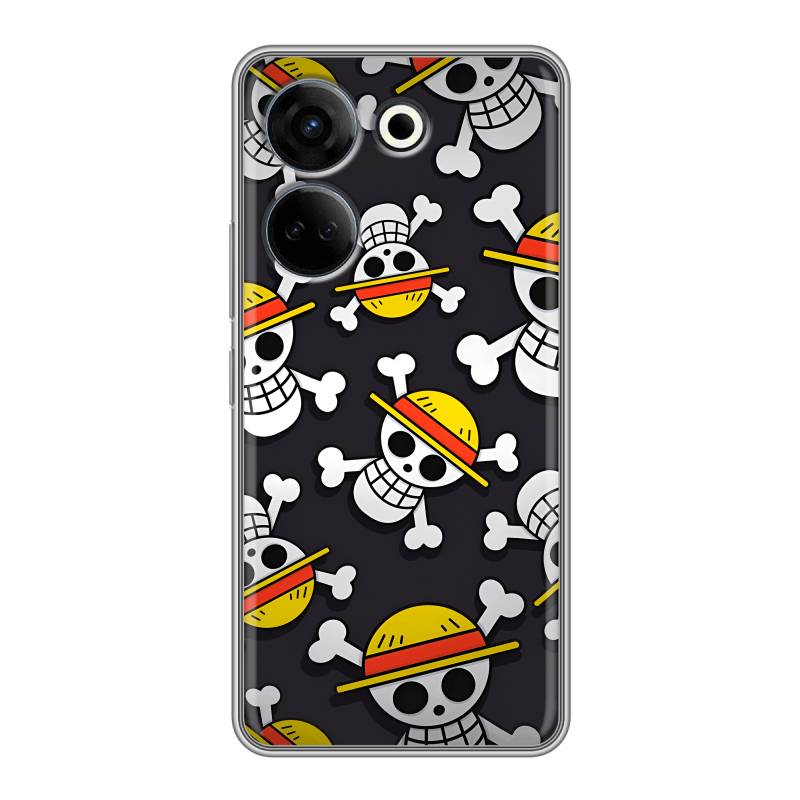Силиконовый чехол на Tecno Camon 20 с принтом One Piece Ван Пис Силиконовый чехол на Tecno Camon 20 с принтом One Piece Ван Пис