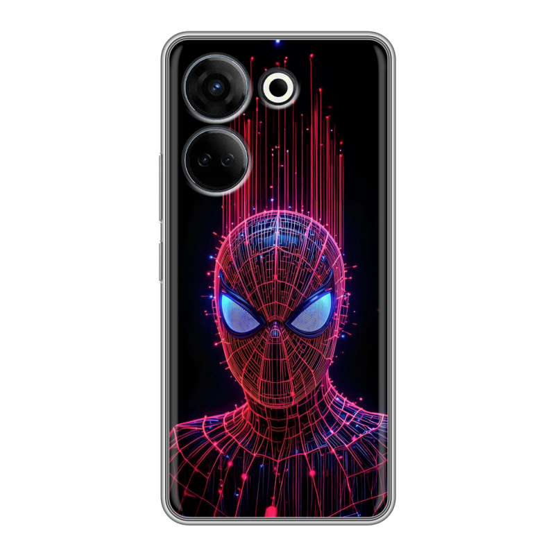 Силиконовый чехол на Tecno Camon 20 с принтом Spiderman Человек паук Силиконовый чехол на Tecno Camon 20 с принтом Spiderman Человек паук