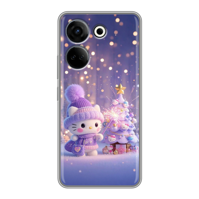 Силиконовый чехол на Tecno Camon 20 с принтом Новый год Силиконовый чехол на Tecno Camon 20 с принтом Новый год
