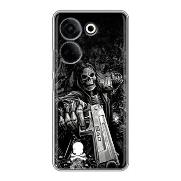 Силиконовый чехол на Tecno Camon 20 Pro 4G с принтом Скелет Силиконовый чехол на Tecno Camon 20 Pro 4G с принтом Скелет