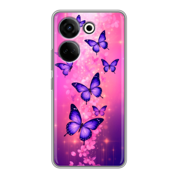 Силиконовый чехол на Tecno Camon 20 Pro 4G с принтом Бабочки