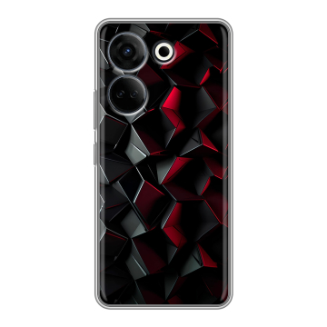 Силиконовый чехол на Tecno Camon 20 Pro 4G с принтом Абстракция