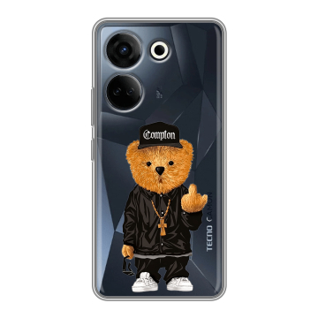 Силиконовый чехол на Tecno Camon 20 Pro 4G с принтом Мишка