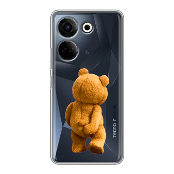 Силиконовый чехол на Tecno Camon 20 Pro 4G с принтом Медведь