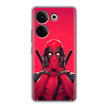 Силиконовый чехол на Tecno Camon 20 Pro 4G с принтом Дедпул Deadpool Силиконовый чехол на Tecno Camon 20 Pro 4G с принтом Дедпул Deadpool