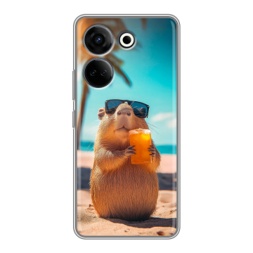 Силиконовый чехол на Tecno Camon 20 Pro 4G с принтом Капибара Силиконовый чехол на Tecno Camon 20 Pro 4G с принтом Капибара