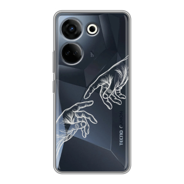 Силиконовый чехол на Tecno Camon 20 Pro 4G с принтом Сотворение мира Силиконовый чехол на Tecno Camon 20 Pro 4G с принтом Сотворение мира